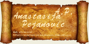 Anastasija Pejanović vizit kartica